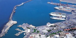 the port of Heraklion Crete