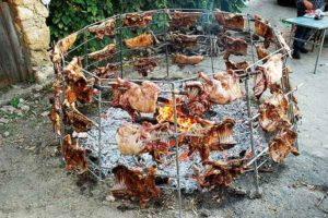 roasted goat or lamb meat