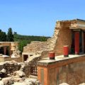 famus minoan palace of knossos in heraklion crete greece