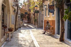 Rethymnon crete old city alleys